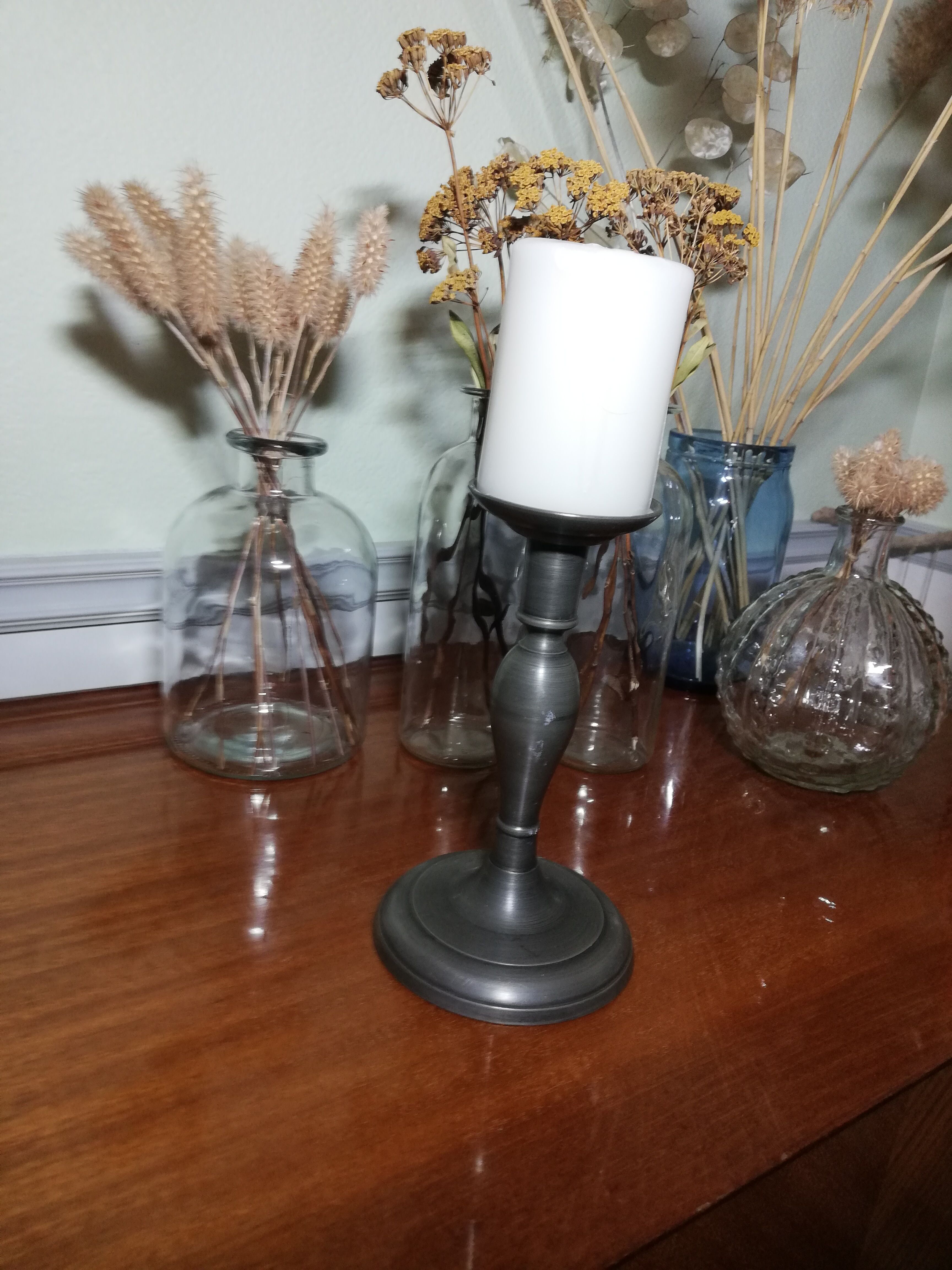 Etain candlestick