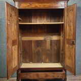 Large antique walnut wardrobe – Louis XV period – 2 doors – 18th century