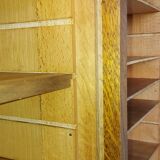 Double frame cabinet with solid oak curtains 50s