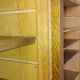 Double frame cabinet with solid oak curtains 50s