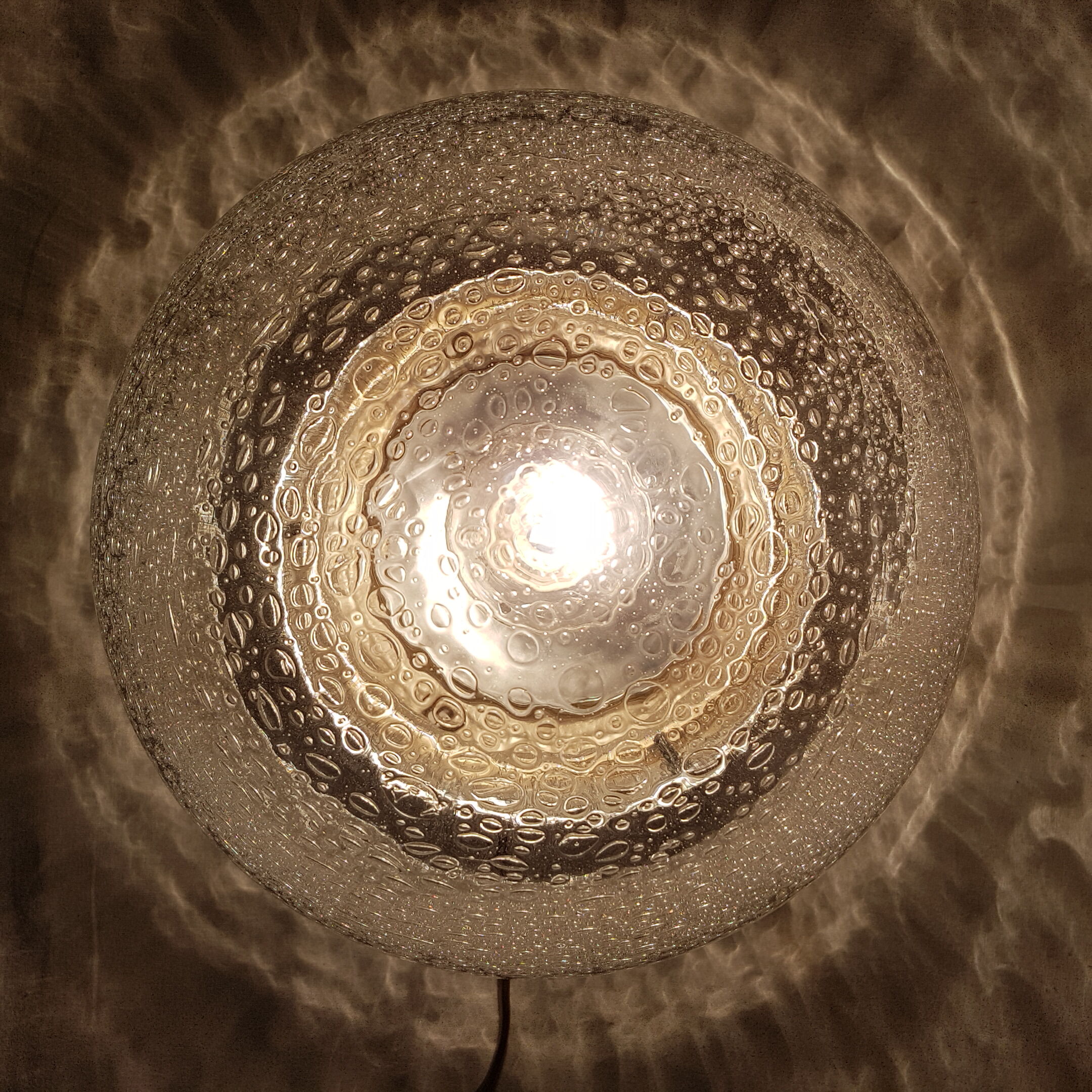 Ceiling light bubble glass and chrome