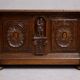 Carved wooden chest with twisted columns – Renaissance style