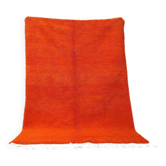Handwoven Berber rug, traditionally woven, size 150 x 250 cm, orange