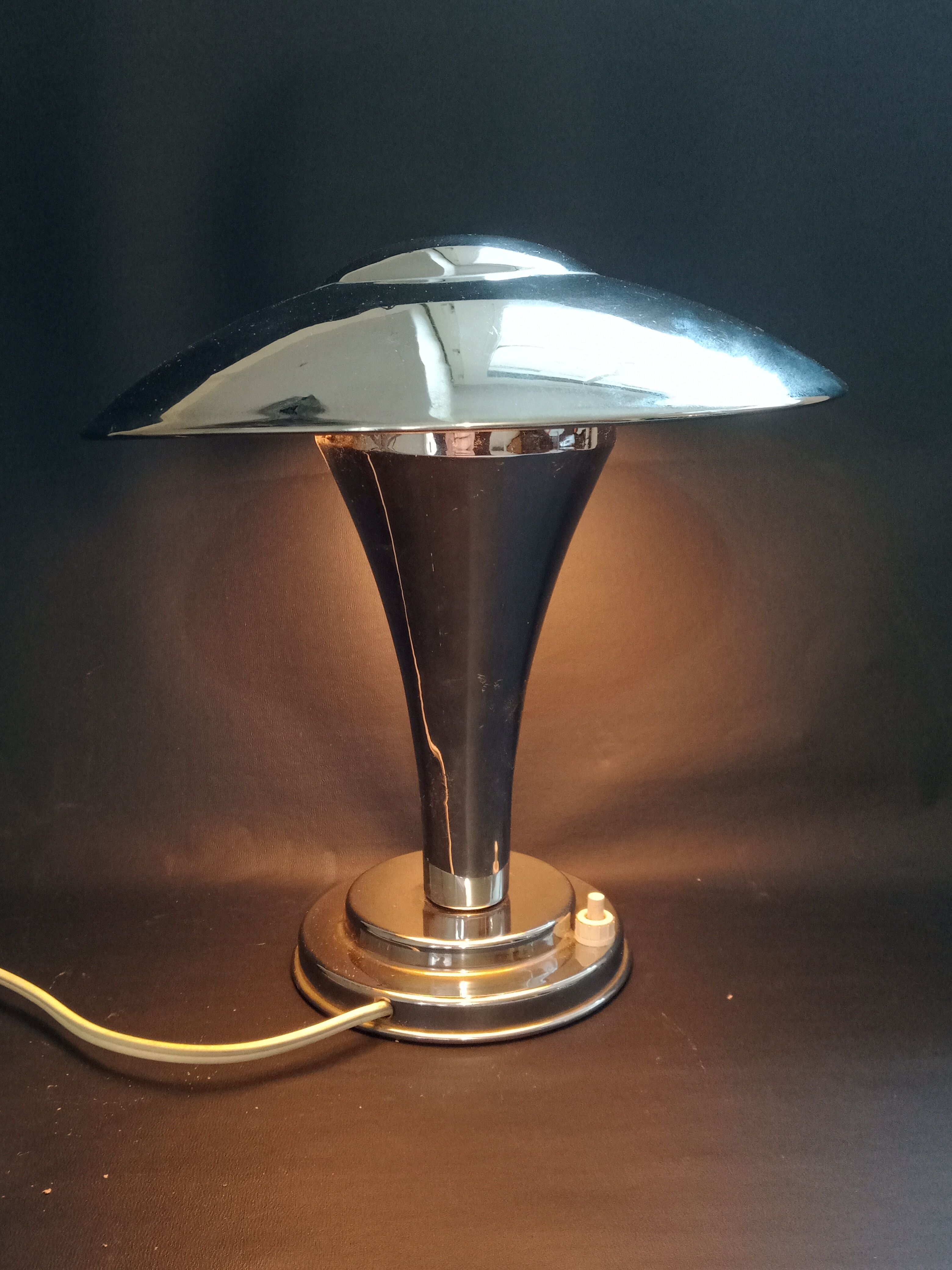 60/70 year chrome mushroom lamp