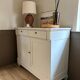 Buffet haut en bois peint - greige