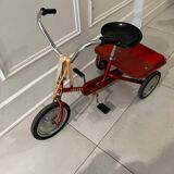 Vintage metal jockey tricycle