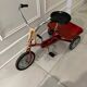 Vintage metal jockey tricycle