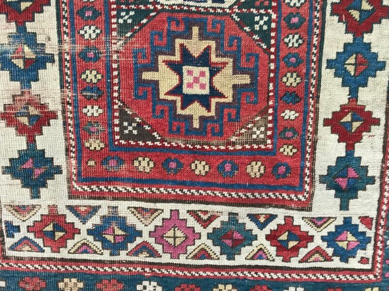 Carpet old caucasian kazak Hall 102 x 274 CM