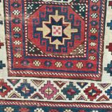 Tapis ancien caucasien kazak couloir 102x274 cm