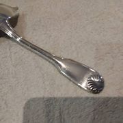 Louche gras maigre métal argenté orfèvre Christofle vendome 18,3cm