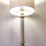 Empire style column lamp in travertine