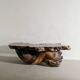 French Brutalist Sculptural Free Form Wooden Root Sofa Coffee Table, 1960s