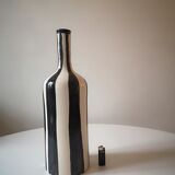 Handmade glazed ceramic vase, graphic design