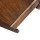 XL vintage display cabinet in wood, very tall, with embossed glass.