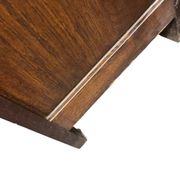 XL vintage display cabinet in wood, very tall, with embossed glass.
