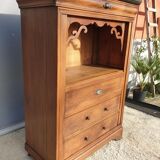 High chest of drawers furniture XIXth with niche