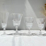 4 Arques crystal flutes, Tuileries model