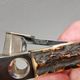 Old cigar cutter of stag horn and stainless steel. Solingen Germany 50-60s