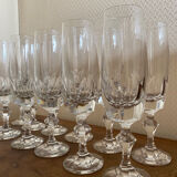 Crystal champagne flutes by Villeroy and Boch