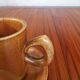 Duo of vintage stoneware cups