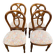 4 chaises louis Philippe bois massif et tissu fleurs