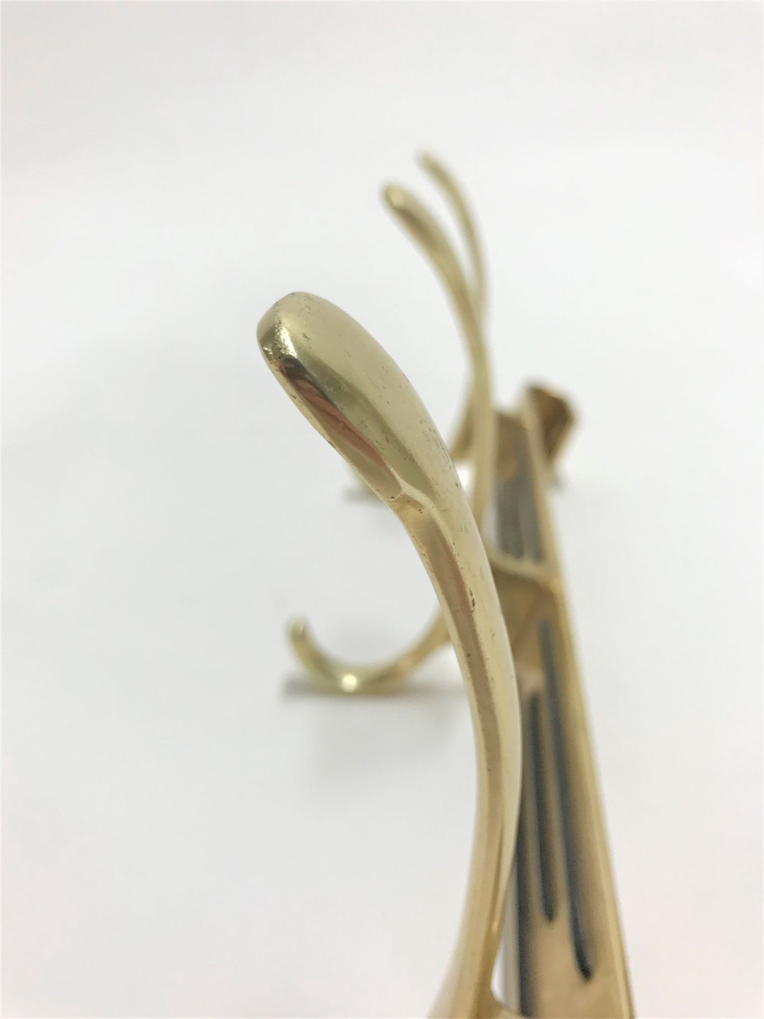 Vintage brass coat rack, 1970s