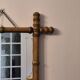 Antique turned wooden mirror in bamboo style, late 19th century A117