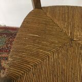 Old wood and straw chair