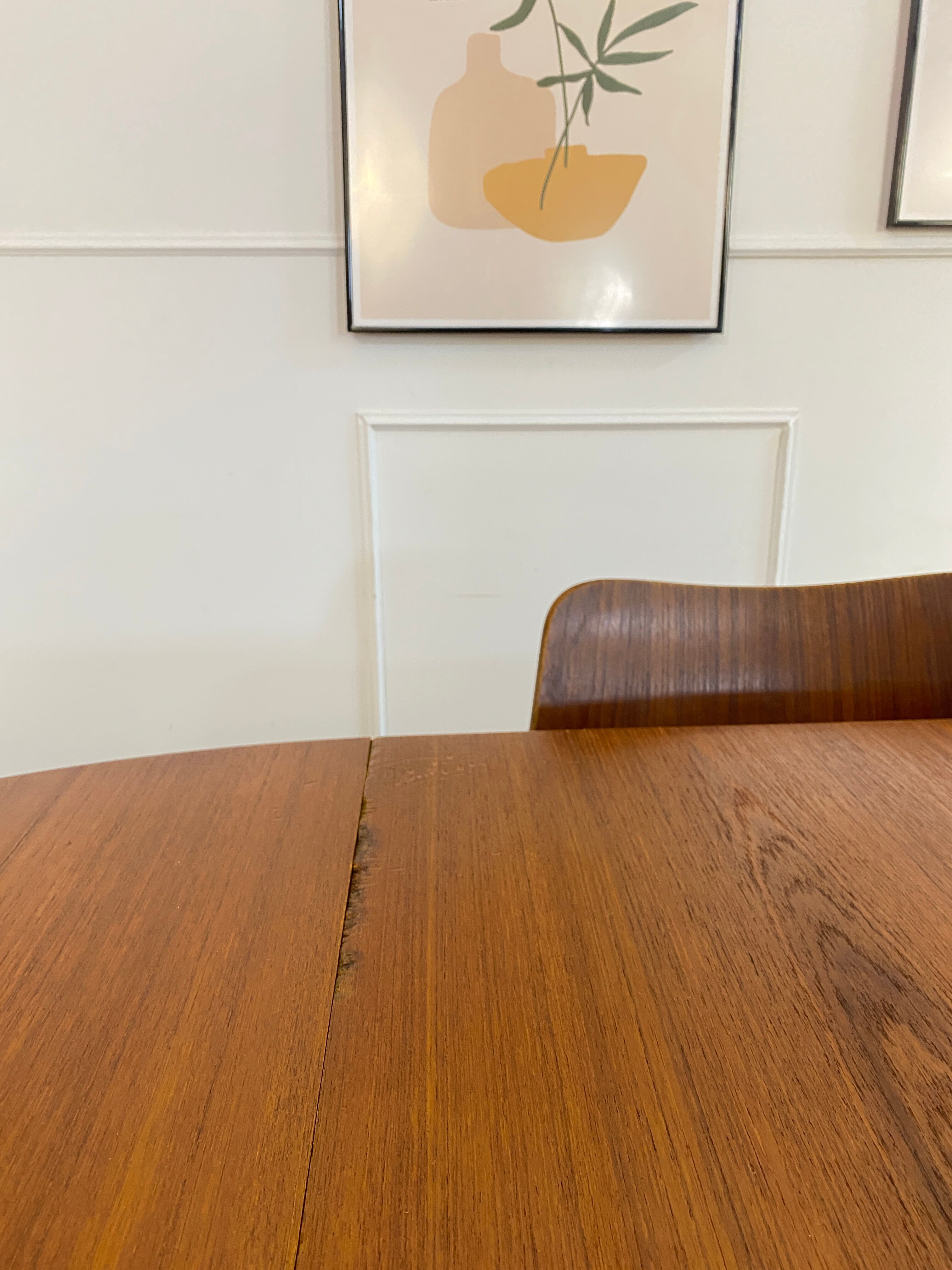 Round vintage dining table