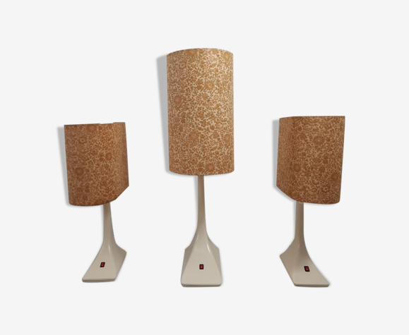 Three lamps space age flower print - 1960s.