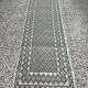 Tapis margoum blanc et gris tissé mains