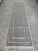 Tapis margoum blanc et gris tissé mains