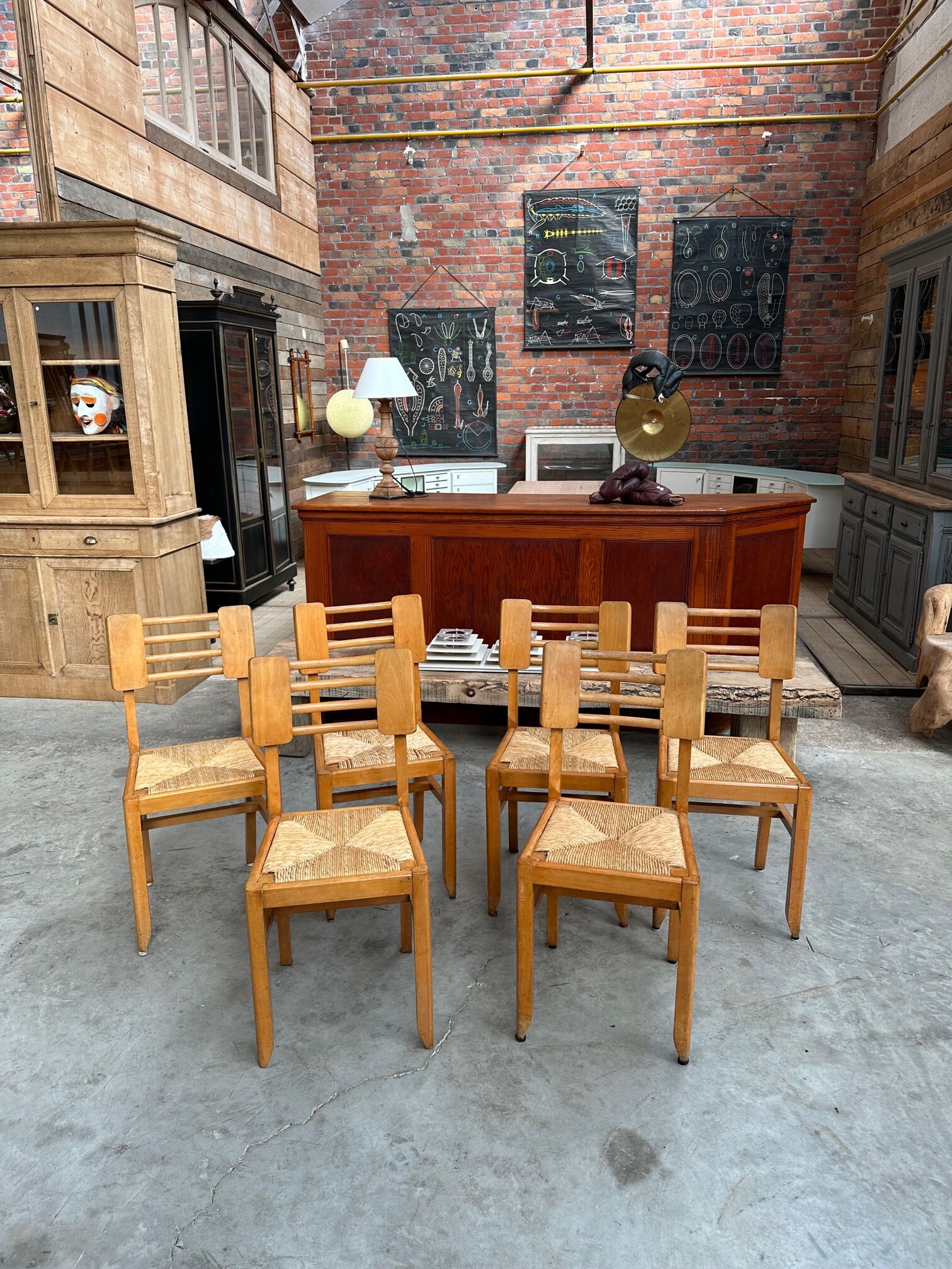 Suite of 6 Pierre Cruège chairs