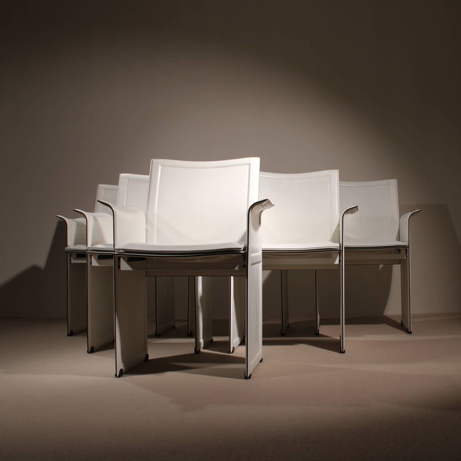 Six ‚Korium‘ Armchairs by Tito Agnoli for Matteo Grassi | Italy 1980s