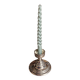 Chrome metal candle holder for taper candle