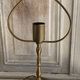 Pair of brass and mother-of-pearl lamps
