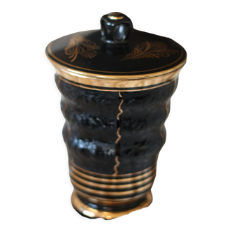 Boom hyalite glass tobacco jar by designer Paul Heller (circa 1925-30)