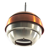 1960s Danish pendant – copper & aluminium lamp in Carl Thore style