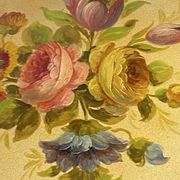Round painted tin tray, Napoleon III