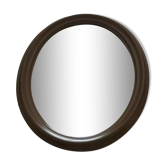 Miroir ancien oval en bois, 83x63 cm