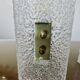 Pair of pull switch wall lights in perspex and gilded brass, France, circa 1960.