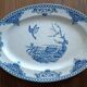 Plat ovale camaïeu de bleu en faïence de Gien