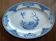 Oval dish in shades of blue in Gien earthenware