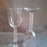 Set of two crystal glasses