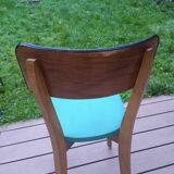 Set of 4 green Scandinavian chairs