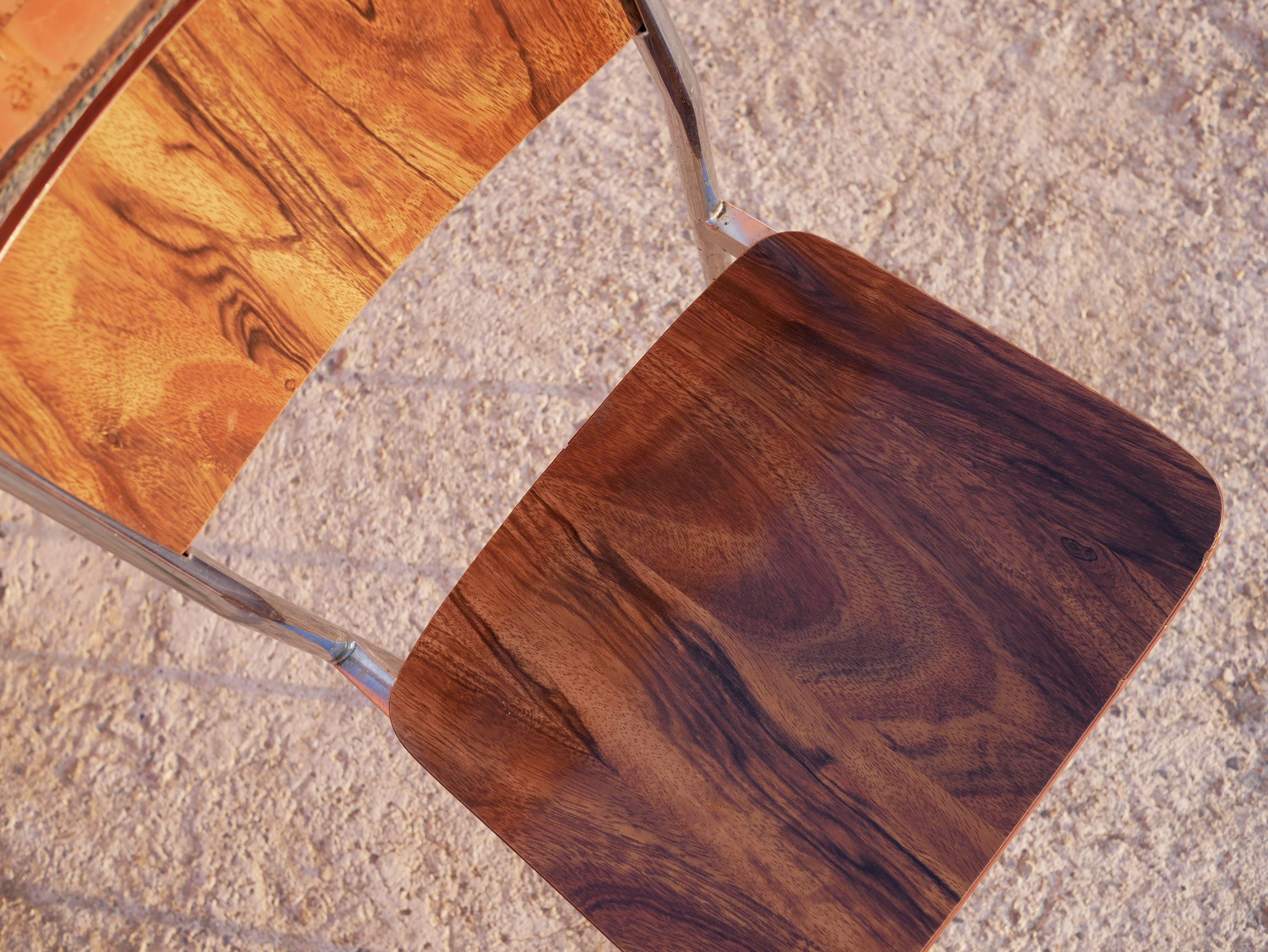 5 chairs vintage wood and metal