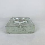Brutalist glass ashtray from the 70s