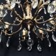 8 lights, crystal, bronze and brass chandelier
