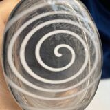 Swedish vase signed Kosta Boda blown with wavy and spiral stripes