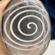 Swedish vase signed Kosta Boda blown with wavy and spiral stripes